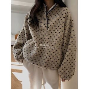 Cozy Polka Dot Fleece Pullover